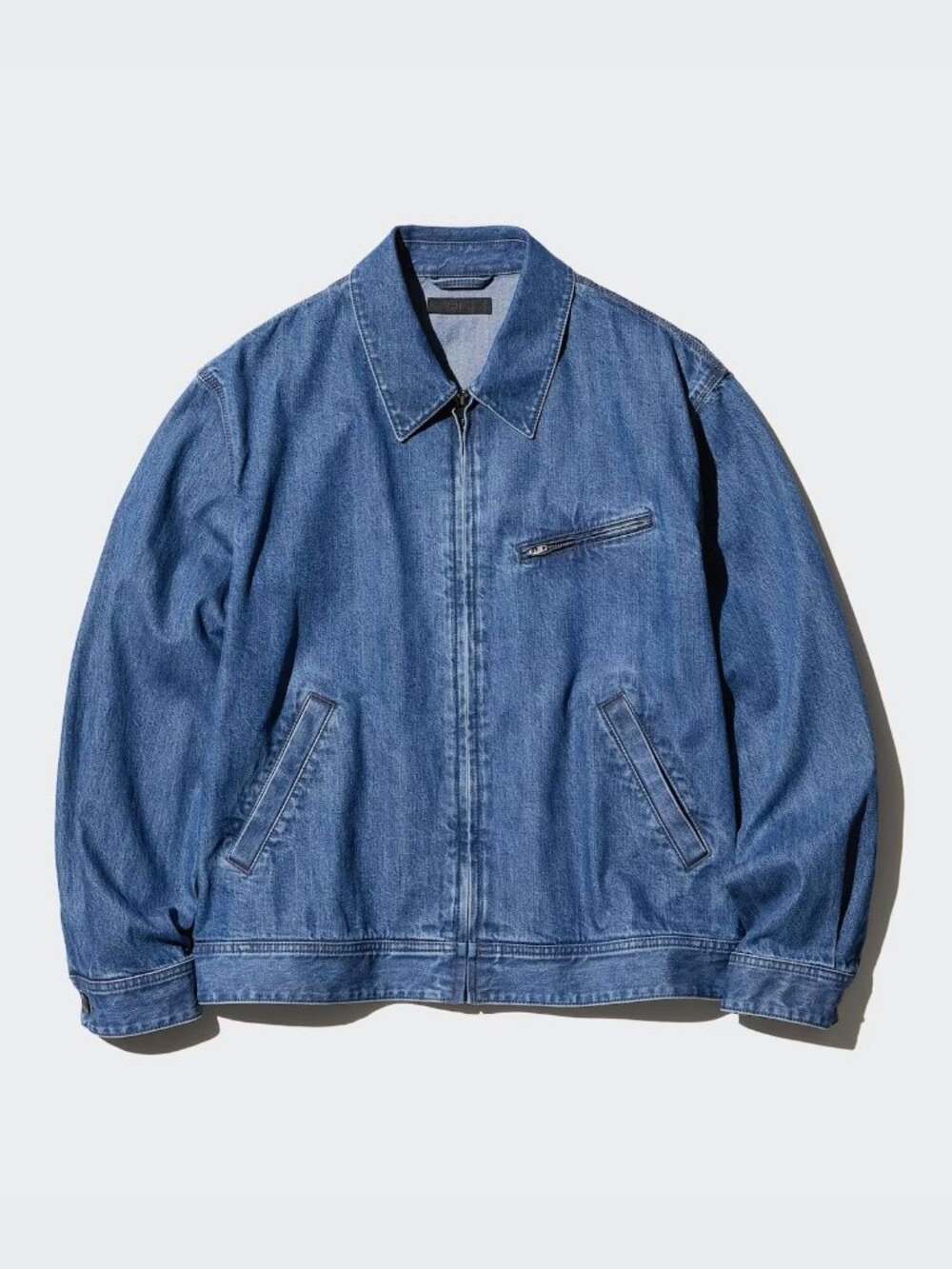 Zip-Up Blouson Jacket | Denim
